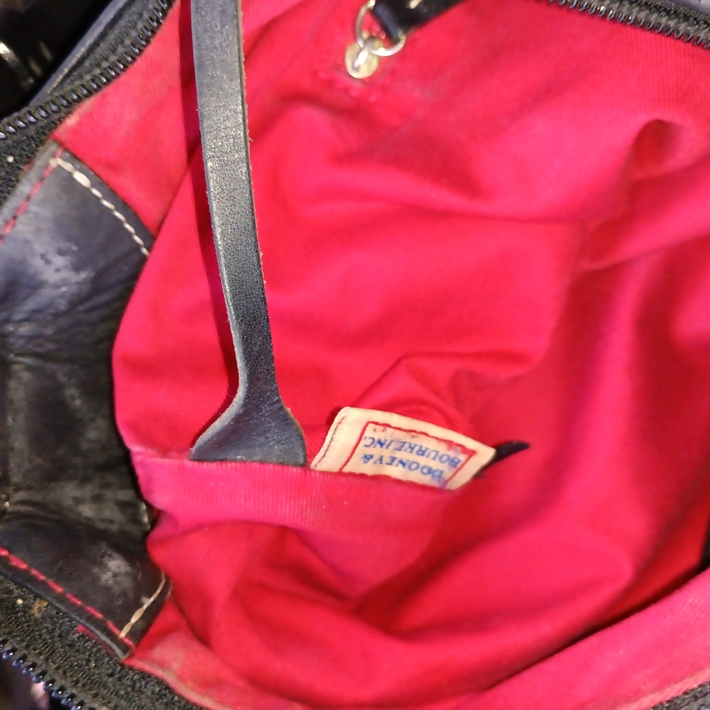 Vintage Dooney & Bourke Black Leather Hobo Bag - Picture 6 of 9